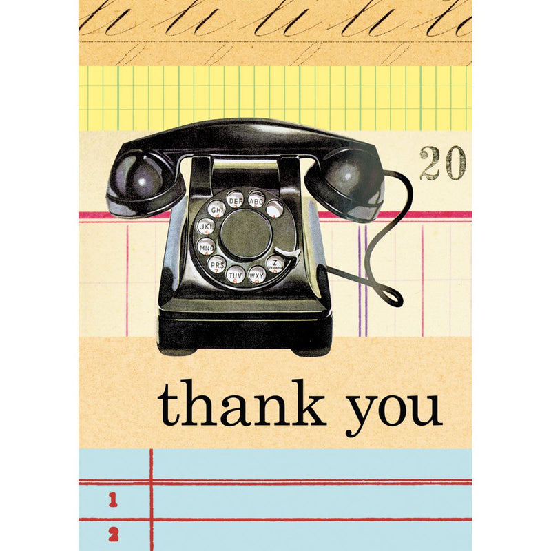 Cavallini - Thank You Cards - Vintage Telephone - Tin Of 10 Cards & Envelopes