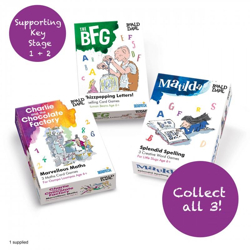 Roald Dahl - Educational Games - Whizzpopping Letters, Marvellous Maths & Splendid Spelling - Sold Individually or Set of 3