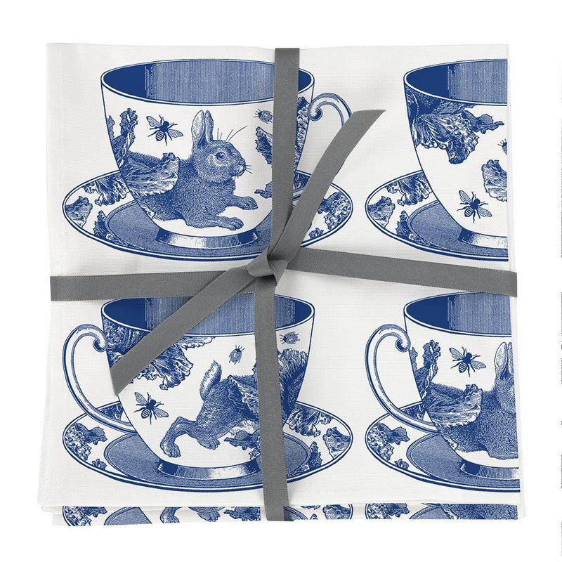 Thornback & Peel - 100% Cotton Napkins - Set of 4 - 45 x 45cms - Teacups