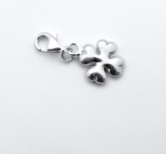 Sterling Silver Charm - Tales From The Earth - Clover - Presented In Pale Blue Gift Box