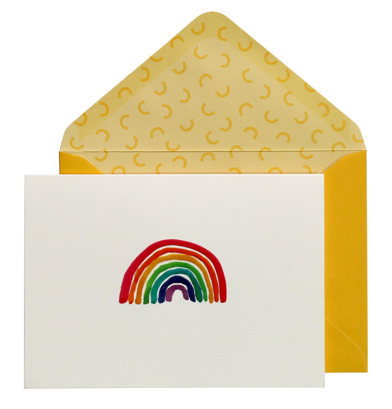 Rainbow Notecard Set - 10 Blank Note Cards & Matching Envelopes - Portico Designs