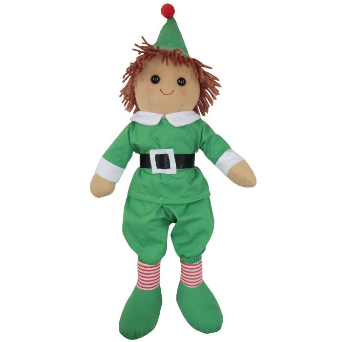 Rag Doll - Christmas Elf - Handmade - Powell Craft - Medium 20cms or Large 40cms Available
