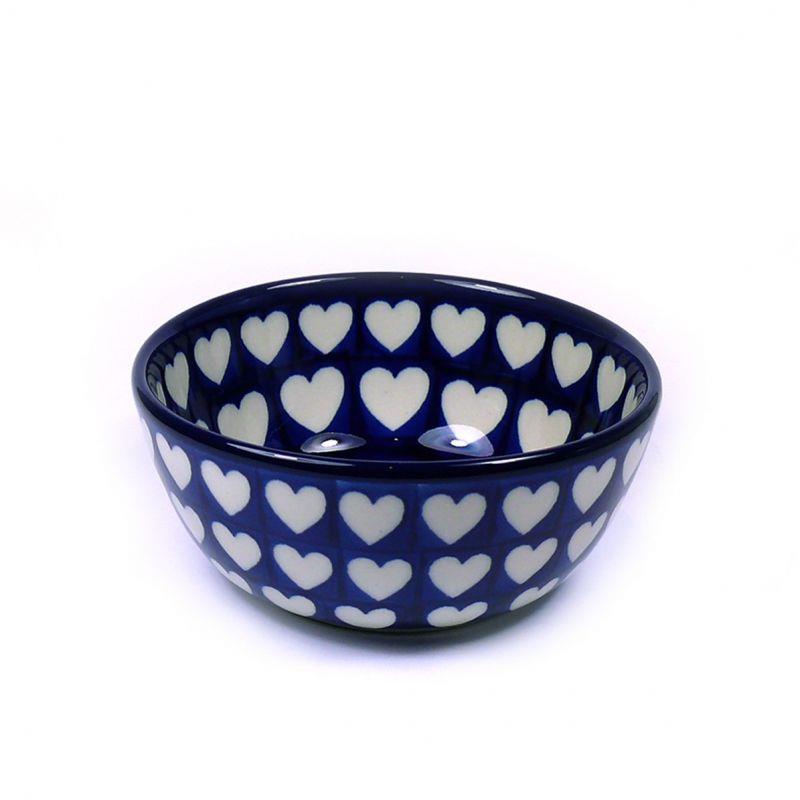 Nibble Bowl - Hearts - 0017-0375JX - Polish Pottery