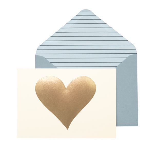 Heart Card Set - 10 x Blank Note Cards & Matching Envelopes