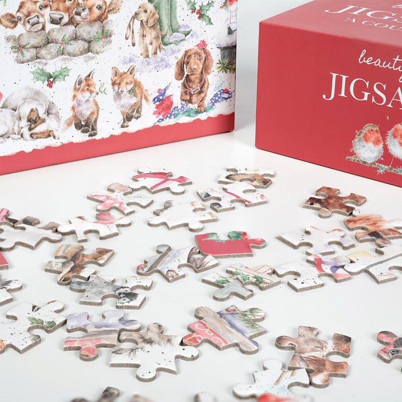 Jigsaw Puzzle - Country Set Christmas Collection - 1000 Pieces - 50.8 x 68.5cms - Wrendale Designs