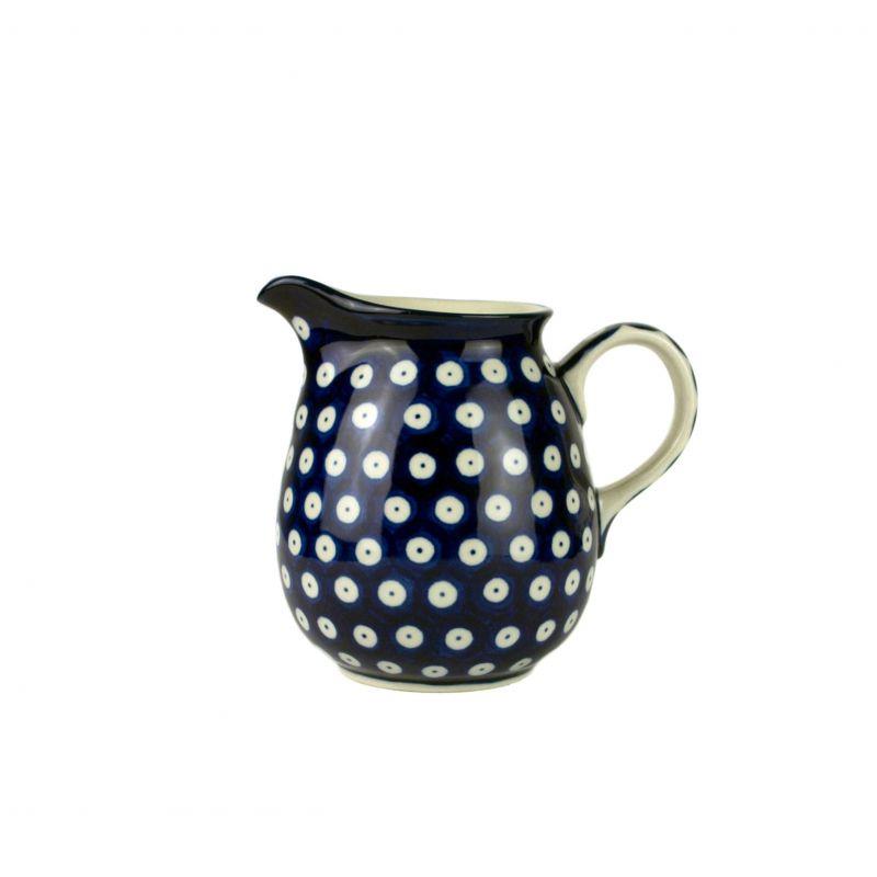 Creamer Milk Jug - Blue Eyes/Blue With White Spots - 500ml - 0079-0070AX - Polish Pottery
