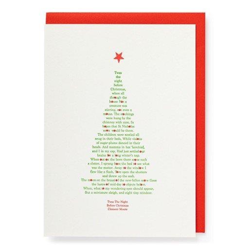 Twas The Night Before Christmas- Clement Moore - 5 Letterpress Cards & Envelopes