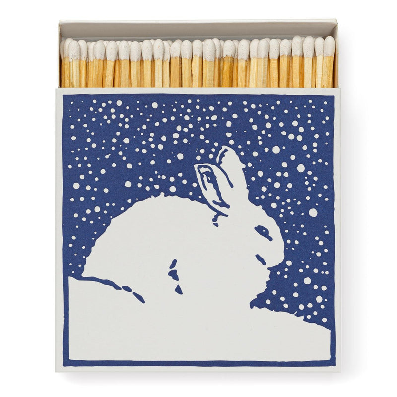 The Snowy Rabbit (B195) - 100 Luxury Safety Matches - Archivist