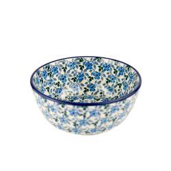 Nibble Bowl - Blue Flowers - 12 x 5.5cms - 0017-2162X - Polish Pottery