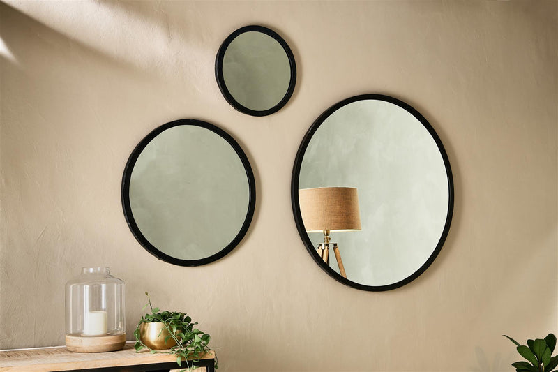 Modasa Iron Mirror - Black - Large 3 x 60cm - Nkuku