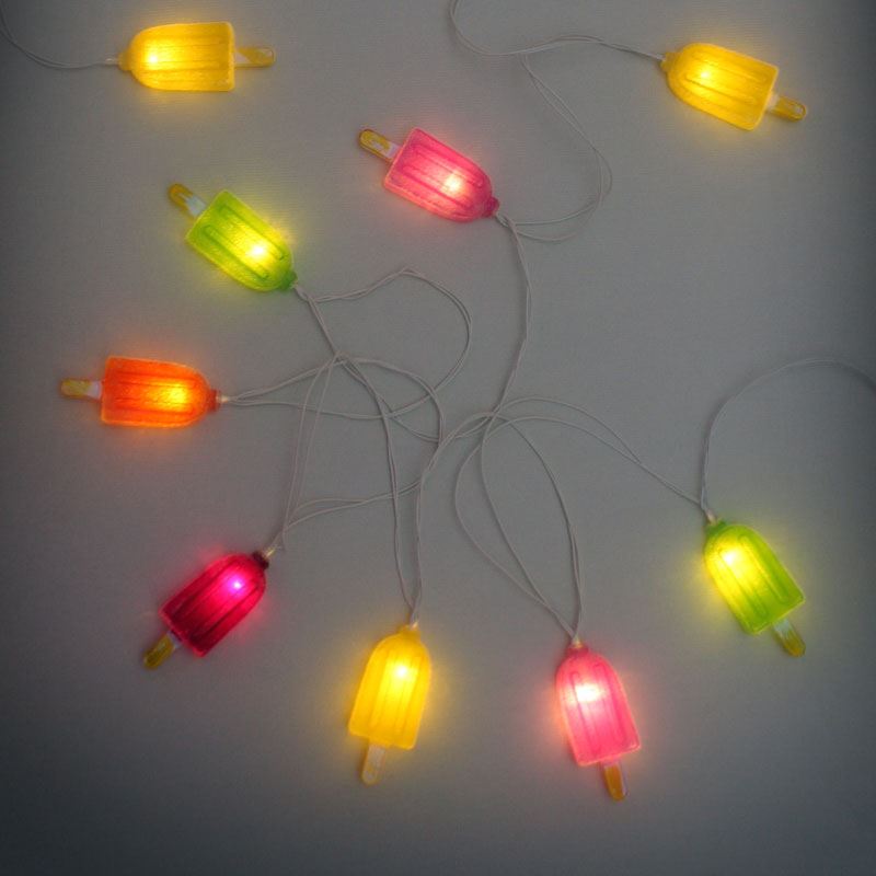 Ice Lolly Light Chain - 12 LED String Lights - Battery Powered