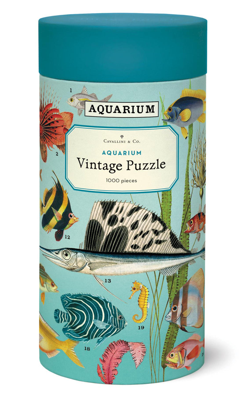 Cavallini - Vintage Jigsaw Puzzle - 1000 Pieces - 55x70cms - Aquarium/Fish