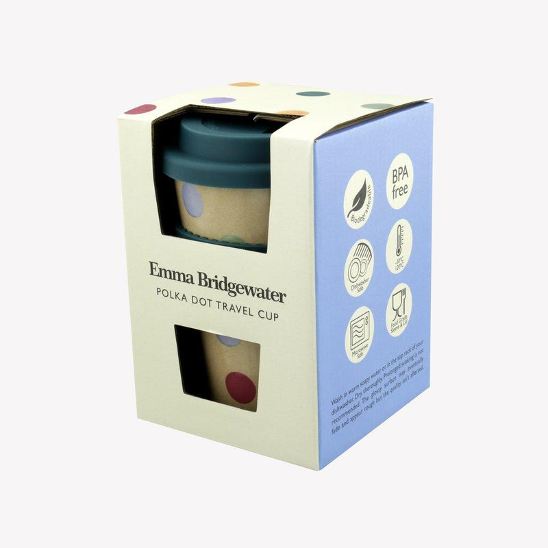 Emma Bridgewater - Rice Husk Reusable Travel Cup 435ml - Polka Dots