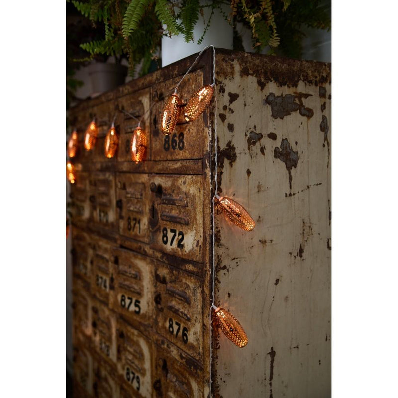 Copper Marrakesh - 16 LED Lanterns - Indoor/Outdoor Light Chain - Mains Powered