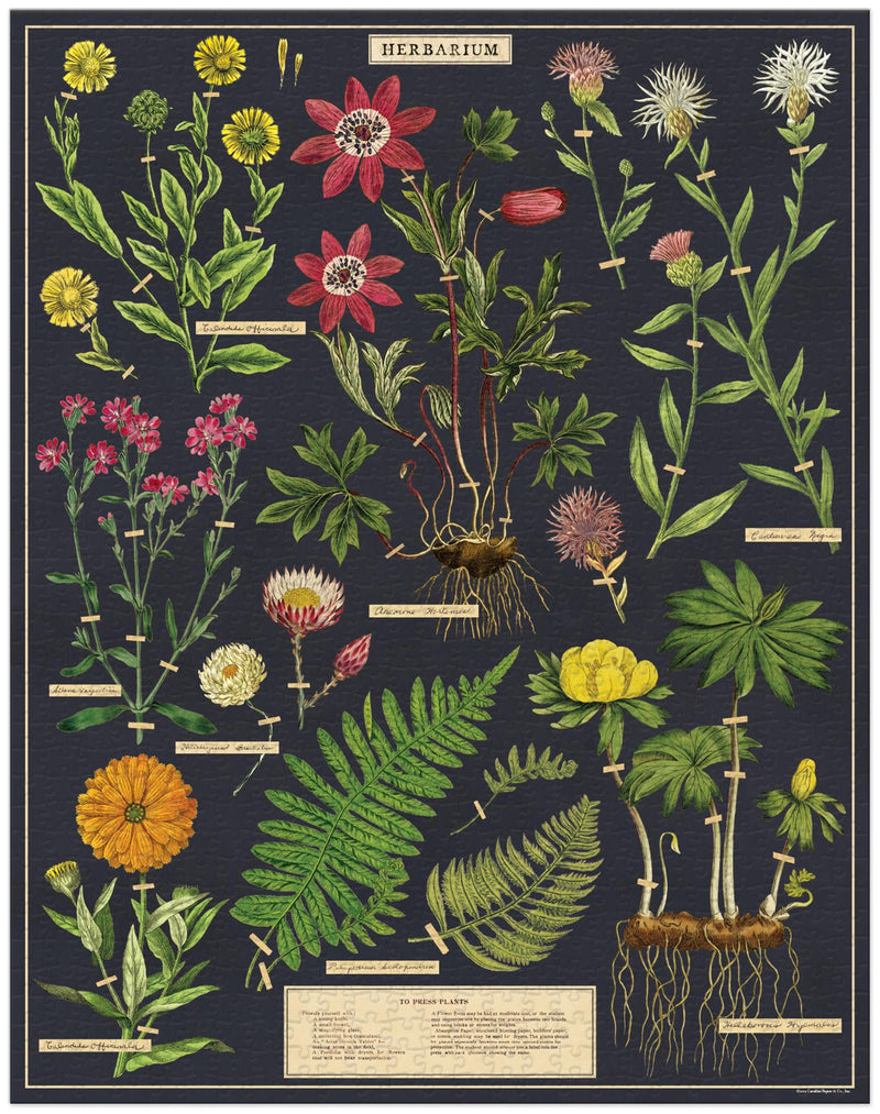Cavallini - Vintage Jigsaw Puzzle - 1000 Pieces - 55x70cms - Herbarium