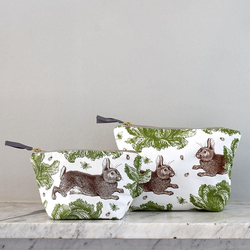 Thornback & Peel - Cosmetic/Make-Up Bag - Rabbit & Cabbage - Available In 2 Sizes