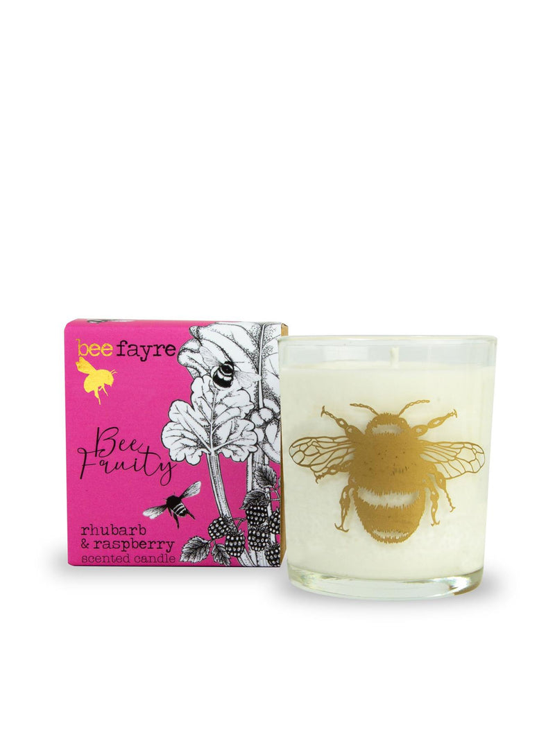 Beefayre - Bee Fruity - Rhubarb & Raspberry - Scented Candle - 20cl/50 hours