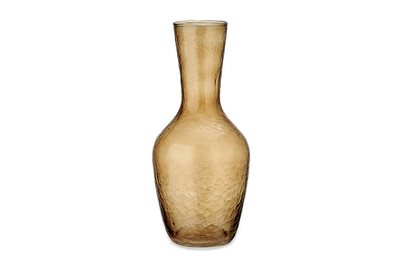 Yala Hammered Jug - Smokey Brown Glass - One Size - Nkuku