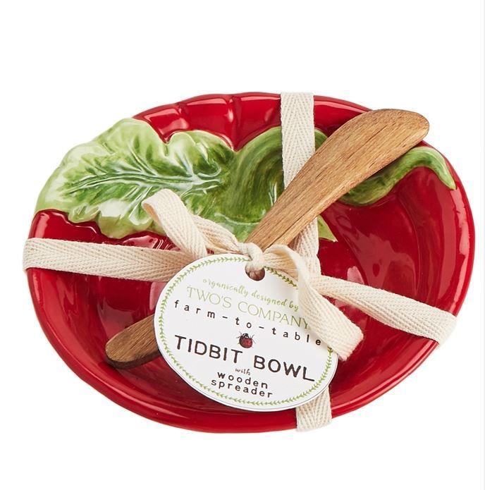 Tomato Tidbit Bowl & Spreader - Two&