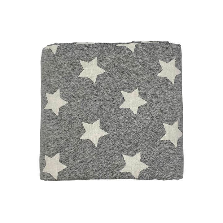 Giant Blanket Throw - Star - Charcoal Grey - Ailera 240x260cms