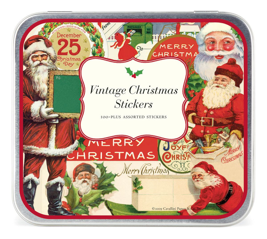 Cavallini & Co. Lot d'étiquettes cadeaux vintage pailletées