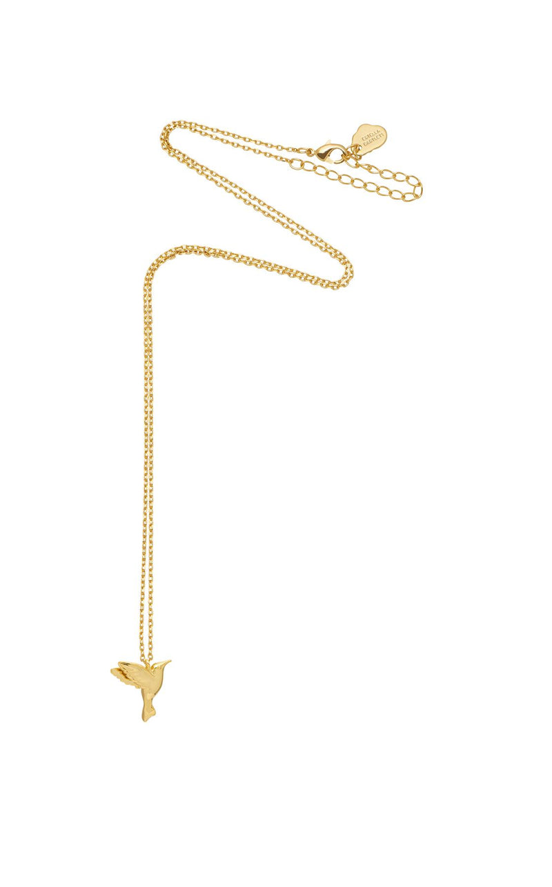 Hummingbird Pendant Necklace - Gold Plated - Treasure Me - Estella Bartlett