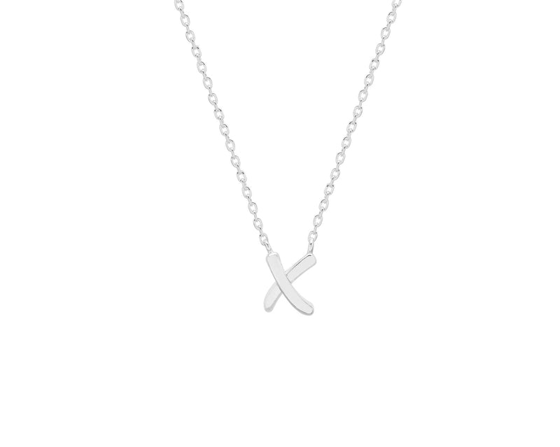Kiss Necklace - Silver Plated - With Love - Estella Bartlett