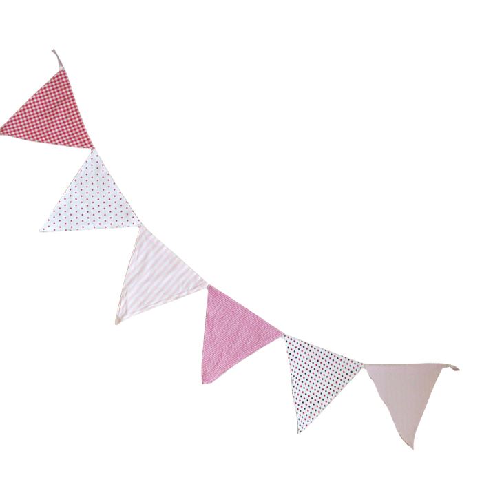Bunting - Pink - 3m - Double Sided - 100% Cotton - Powell Craft