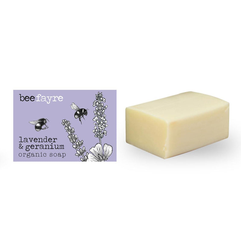 Beefayre - Bee Calm - Lavender & Geranium - Triple Milled Organic Soap - 100g