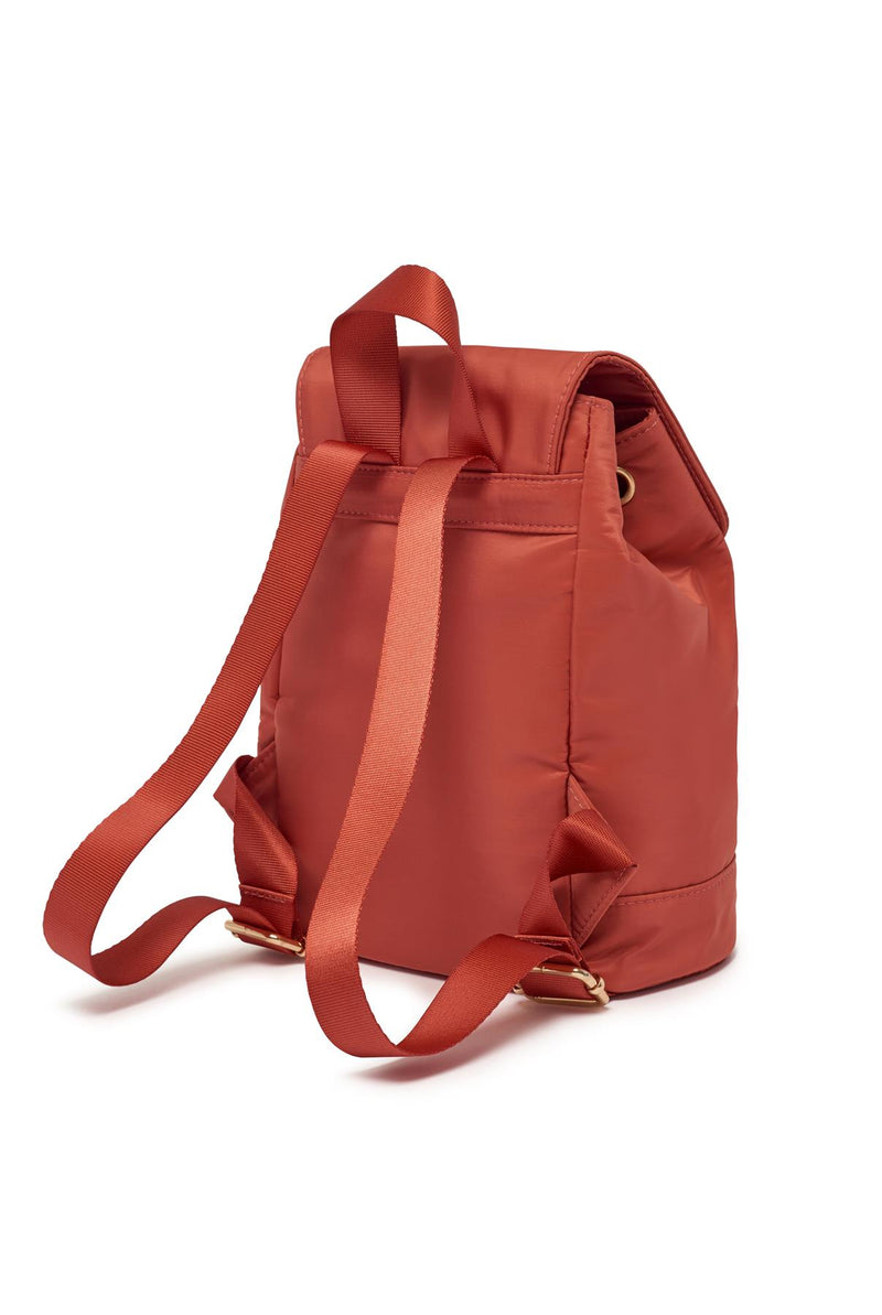 The Mini Copperfield Drawstring Nylon Backpack - Antique Rose -  24x18x10.5cms - Estella Bartlett
