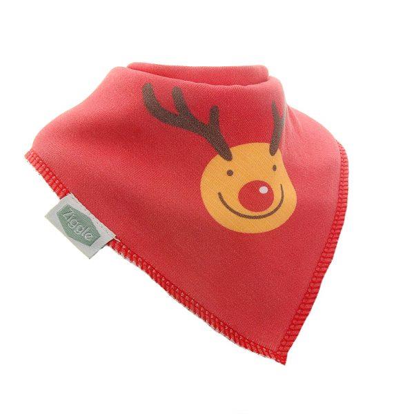 Dribble Bib - Rudolf The Red Nose Reindeer - Christmas - Suitable From Birth - Ziggle
