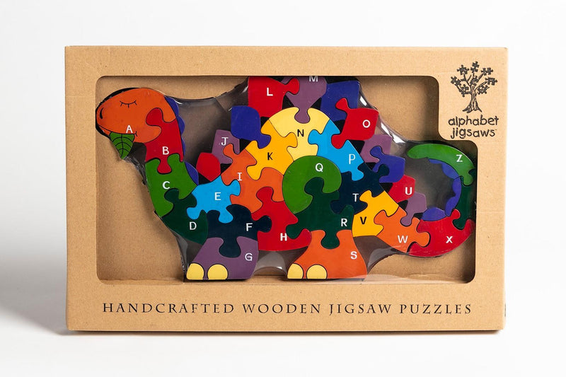 Alphabet Jigsaws - Dinosaur a-z Puzzle - Chunky, Bright & Educational - 33x19cms