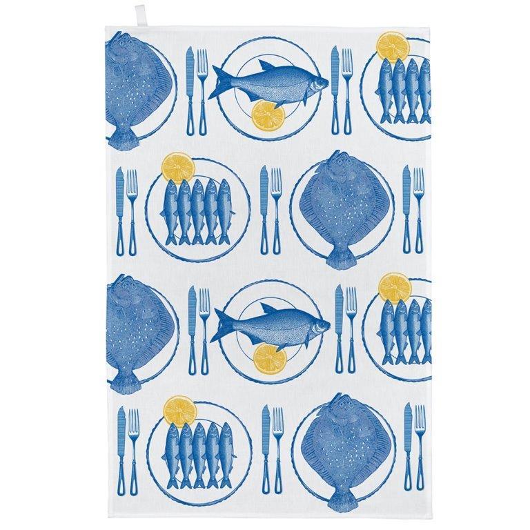 Thornback & Peel - 100% Cotton - Tea Towel - 47 x 77cms - Fish Supper