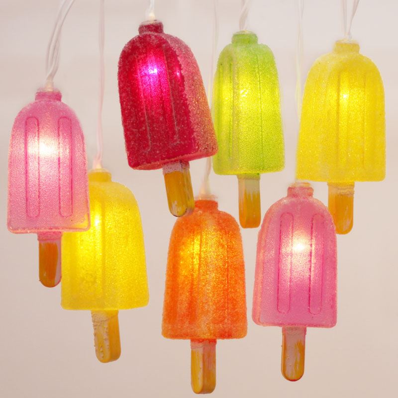Ice Lolly Light Chain - 12 LED String Lights - Battery Powered