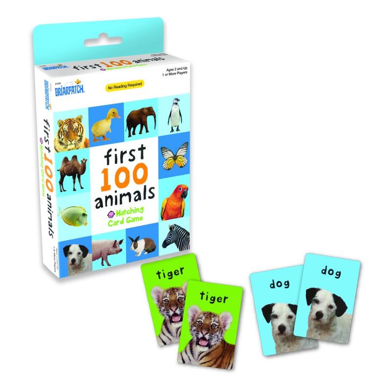 First 100 Words - Animals Card Game - Matching Card Game