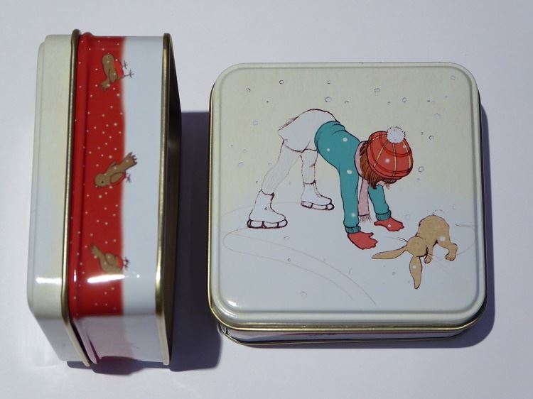 Belle & Boo - Square Treat Tin - 3 Christmas Designs Available