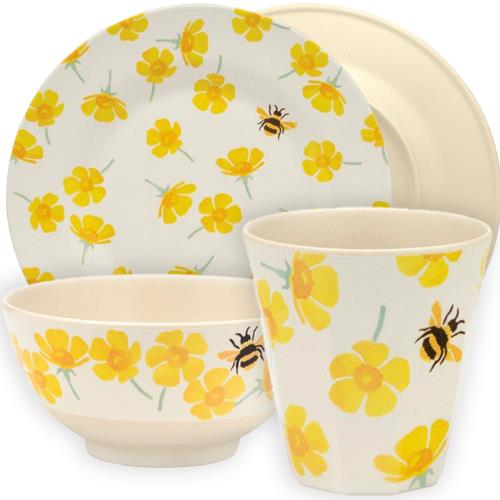 Emma Bridgewater - Buttercups & Bees Bamboo Melamine - Available in Plates, Bowls or Beakers
