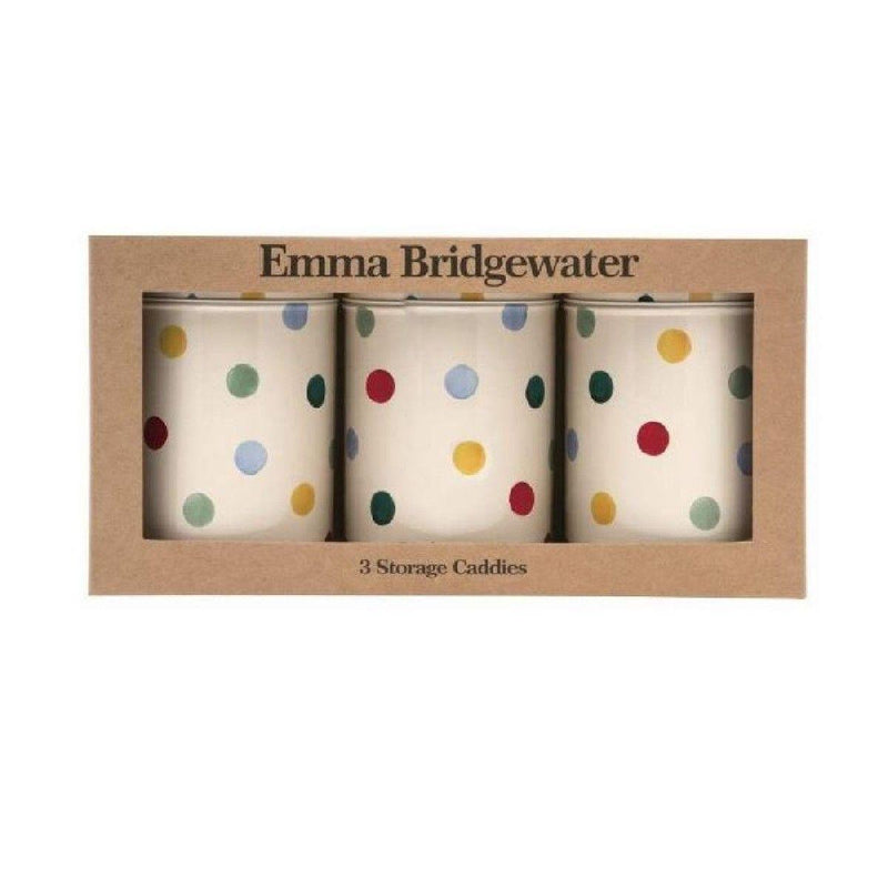 Emma Bridgewater - Set of 3 Round Storage Caddies - Polka Dots