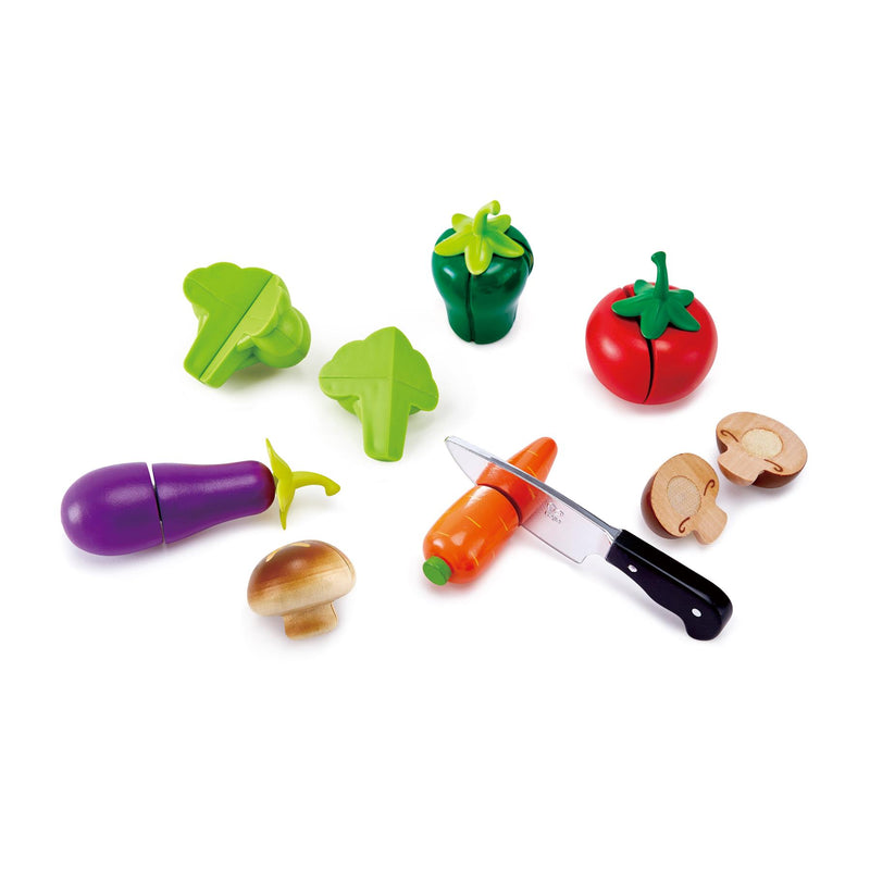 Hape - Garden Vegetables - Wooden Cooking Accessories - Pretend Play Food