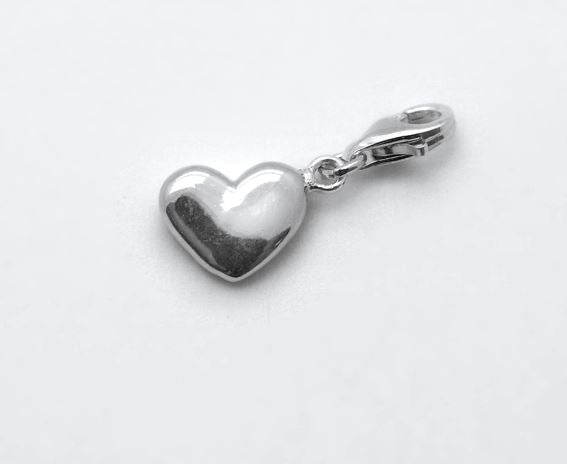 Sterling Silver Charm - Tales From The Earth - Heart - Presented In Pale Blue Gift Box