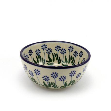 Nibble Bowl - Daisies - 12 x 5.5cms - 0017-0377EX - Polish Pottery