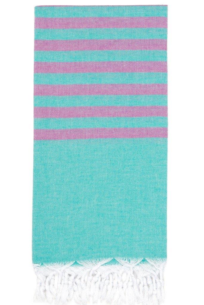 Clara Hammam Beach Towel - Jade/Amethyst - Ailera 90x180cms