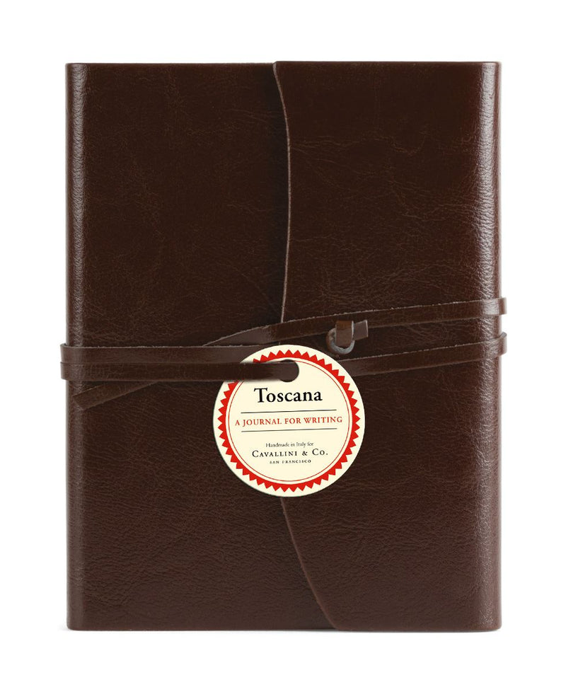 Cavallini - Leather Handbound Toscana Journal - Available in 3 Colours - 5x7ins - 256 lined pages