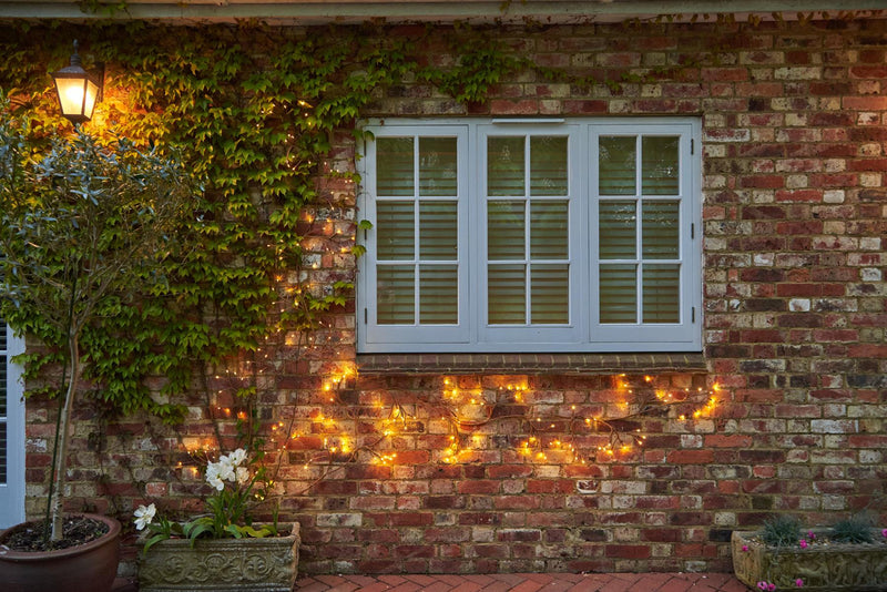 Ivy - Solar & Mains - 96 LED Indoor/Outdoor Light Garland - Brown