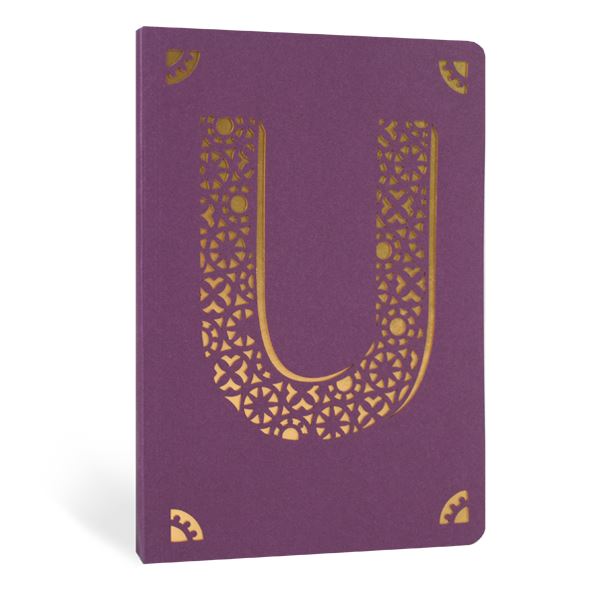 Monogrammed A6 Foil Notebooks - Available in A to Z and & - 124 Lined Pages - Portico Designs