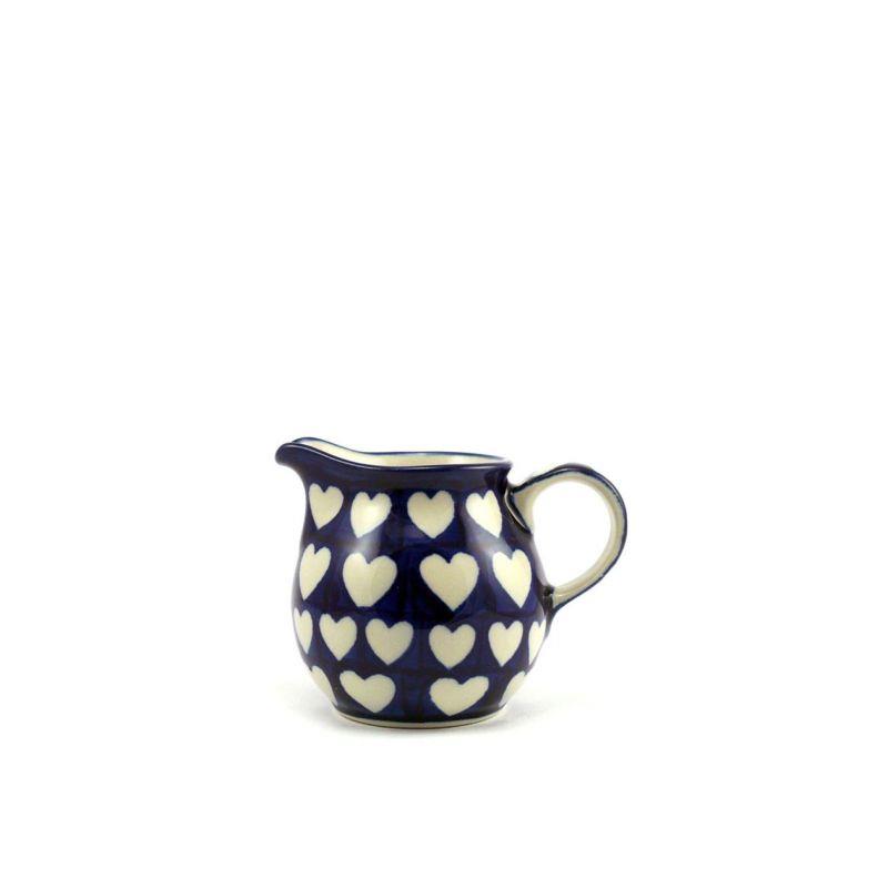 Creamer Milk Jug - Hearts - 200ml 0286-0375JX - Polish Pottery
