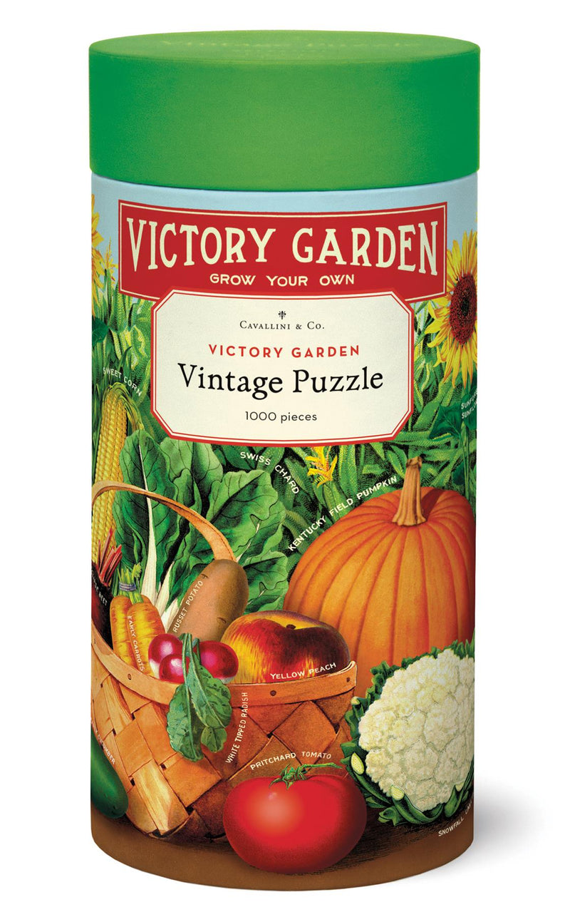 Cavallini - Vintage Jigsaw Puzzle - 1000 Pieces - 55x70cms - Victory Garden/Vegetables