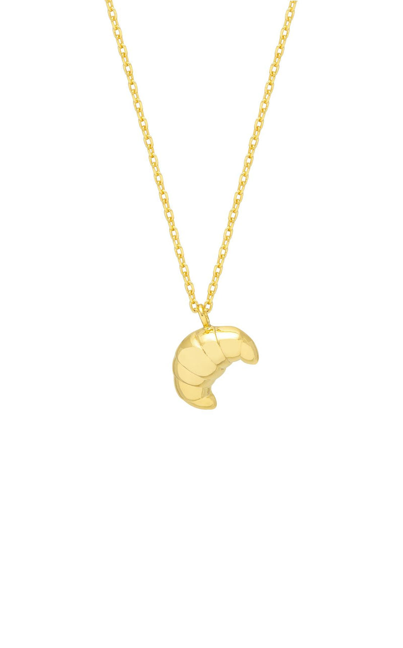 Croissant Charm Necklace - Gold Plated - Let&