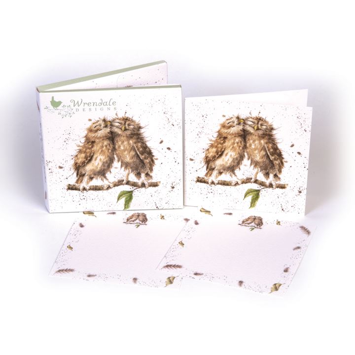 Owl - Notecard Pack - 4 Notecards/8 Correspondence Cards/12 Envelopes - Wrendale Designs