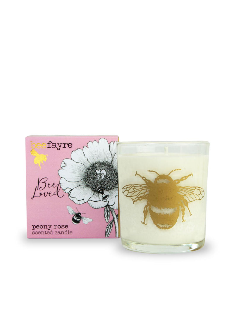 Beefayre - Bee Loved - Peony Rose - Large Scented Candle - 20cl/50hours